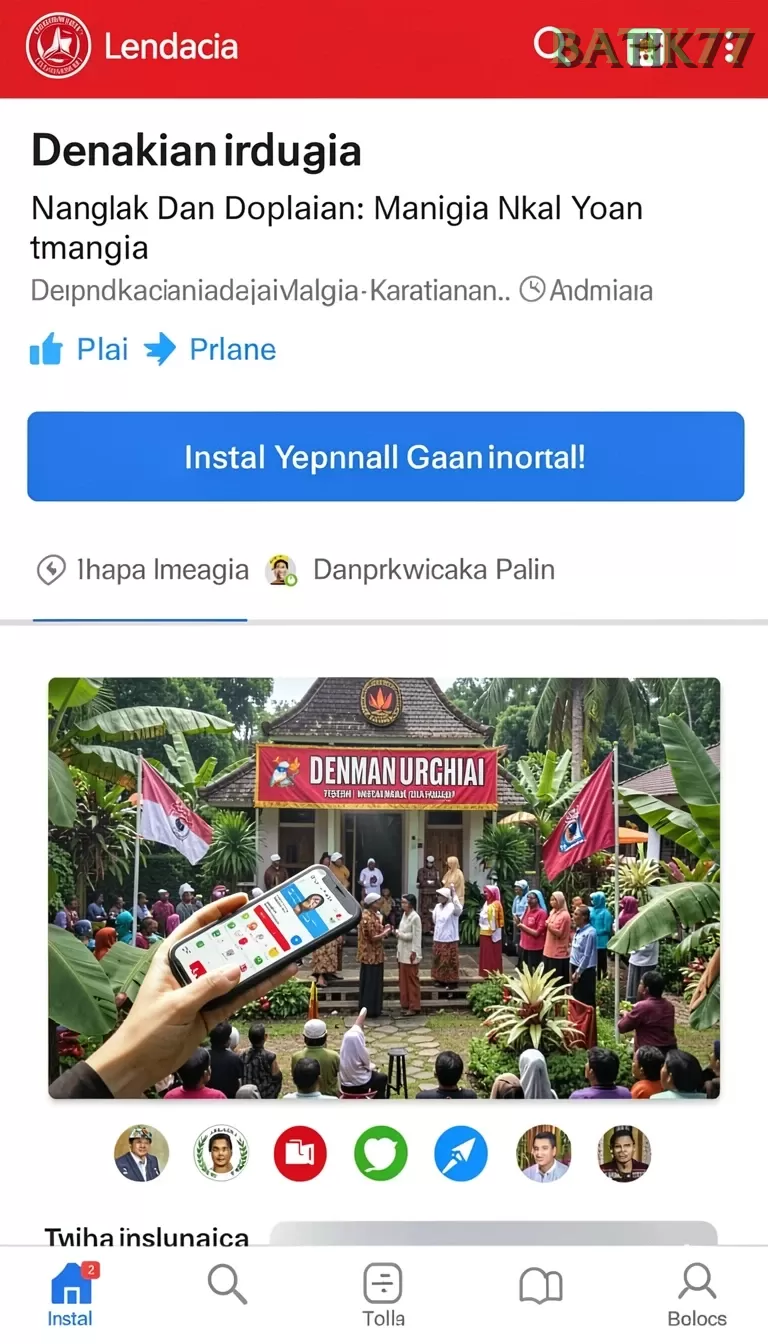 Cuplikan layar CACOR78 — menu navigasi
